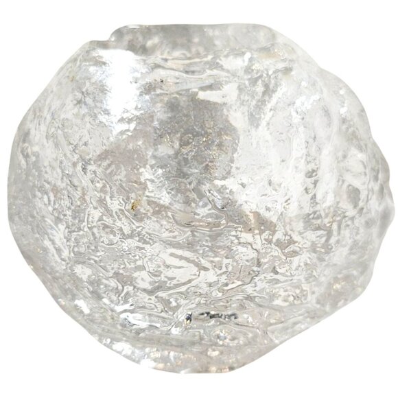 Vintage 1973 Kosta Boda Snowball Votive Tealight Holder Clear Scandinavian Glass - Picture 4 of 8